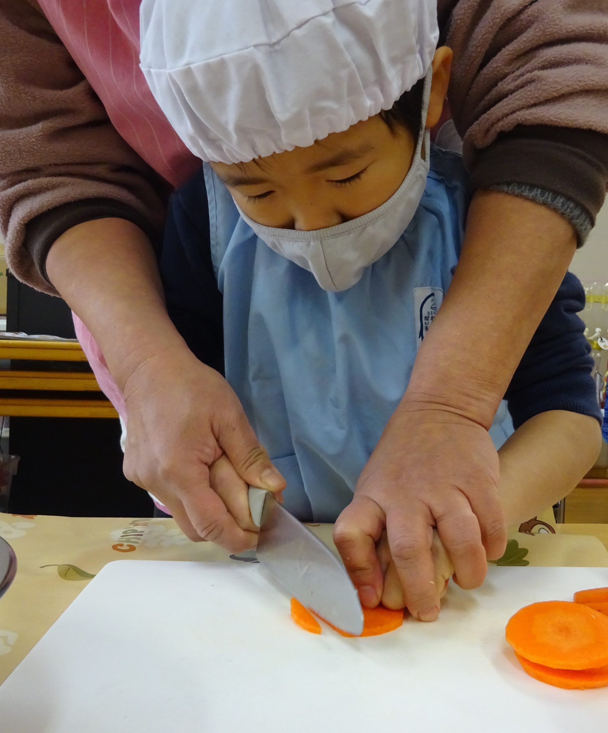 ☆スパゲティソテーを作ったよ☆彡にじぐみ(3歳児)