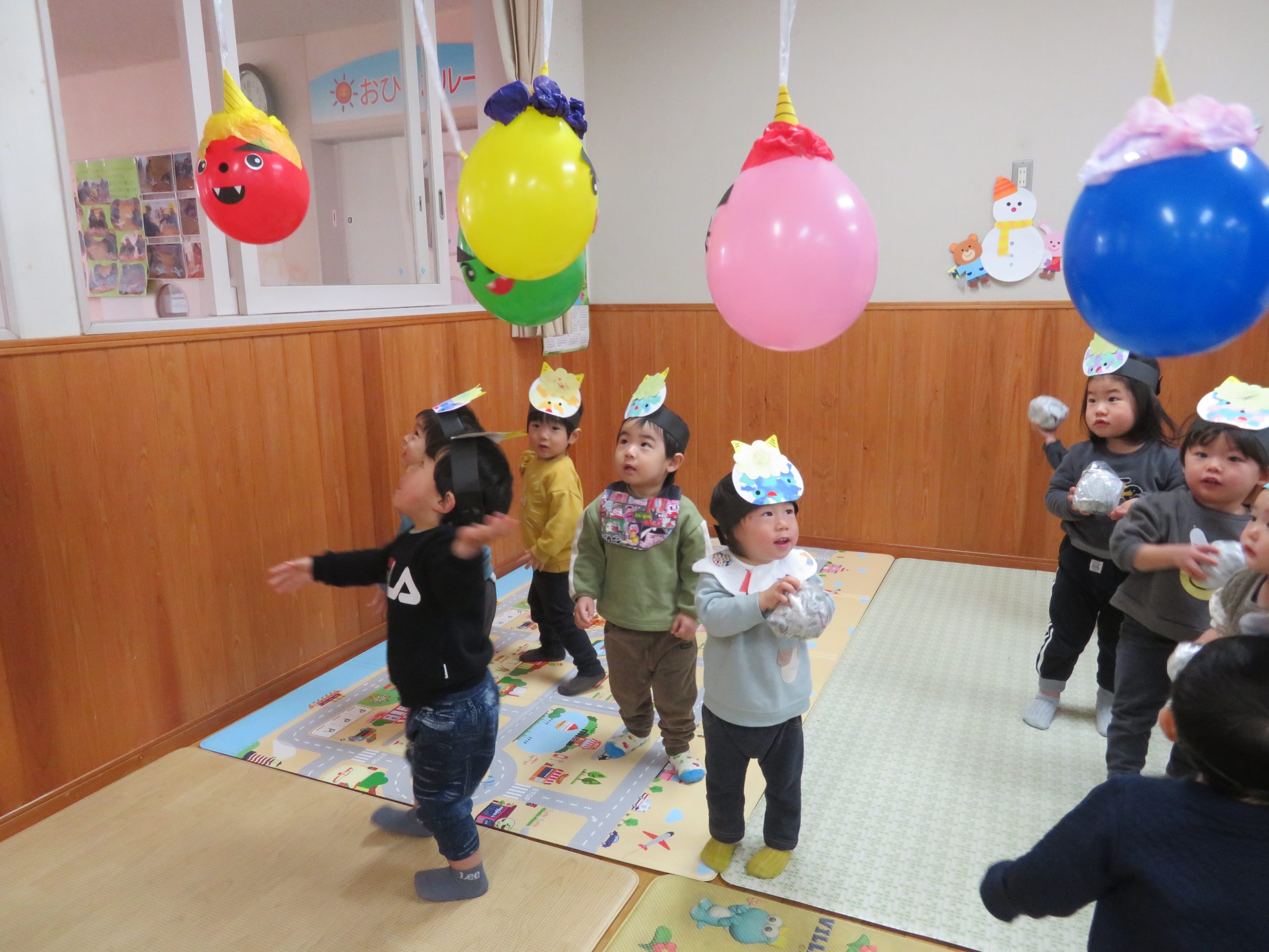 豆まきをしたよ!はなぐみ(1歳児)